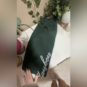 green small men sweats ~ Playboy n pacsun